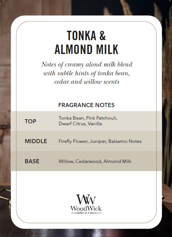 WoodWick Large Tonka & Almond Milk