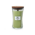 WoodWick Fern large sojawas geurkaars met knisperende houten lont voor open haard effect