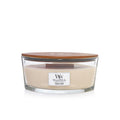 WoodWick Vanilla Bean ellipse sojawas geurkaars met knisperende houten lont voor het open haard effect