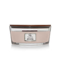 WoodWick Vanilla & Sea Salt ellipse sojawas geurkaars met knisperende houten lont voor het open haard effect